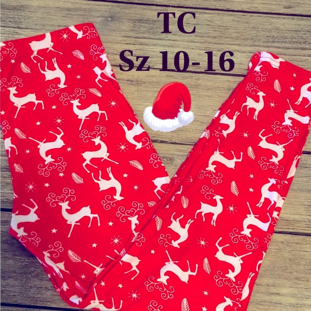 Plus Sz TC Christmas Reindeer Leggings NWT